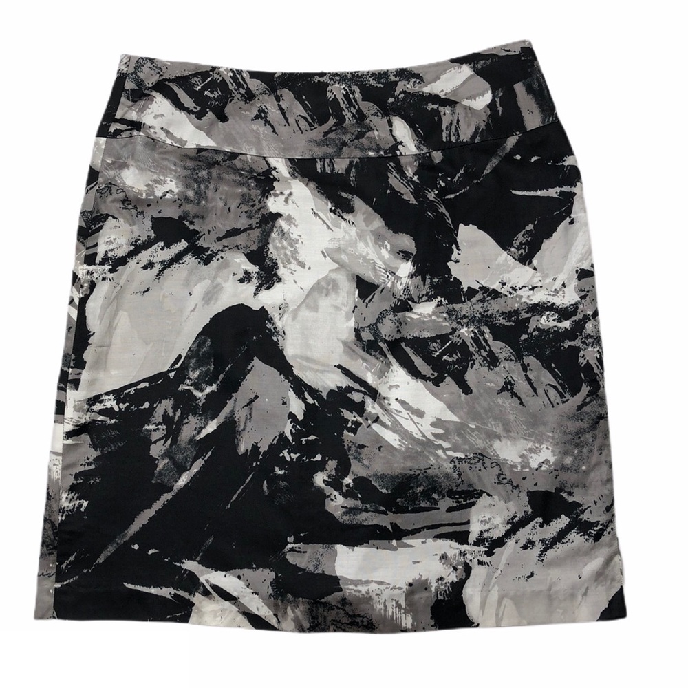 ISDA & Co. Abstract Print Silk Blend Pencil Skirt